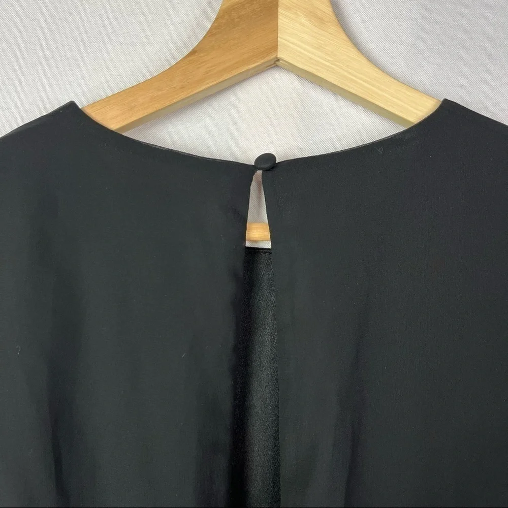 TopShop‎ Black Bell Sleeve Open Back Long Sleeve Romper 8 - Picture 6 of 6